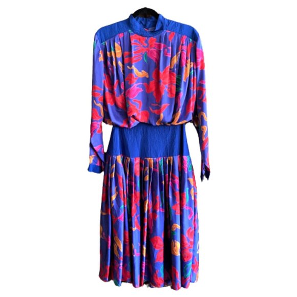 Pierre Cardin Dresses & Skirts - Vintage 80s Pierre Cardin bold print midi dress